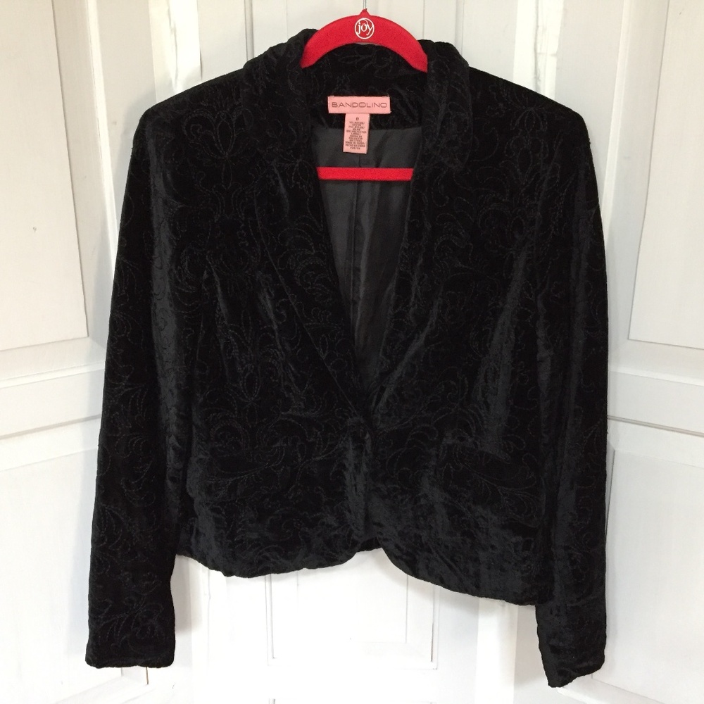 Bandolino Black Velvet Blazer
